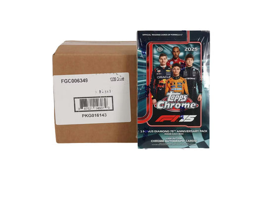 2025 Topps Chrome Formula-1 Racing 12 Box Hobby Case