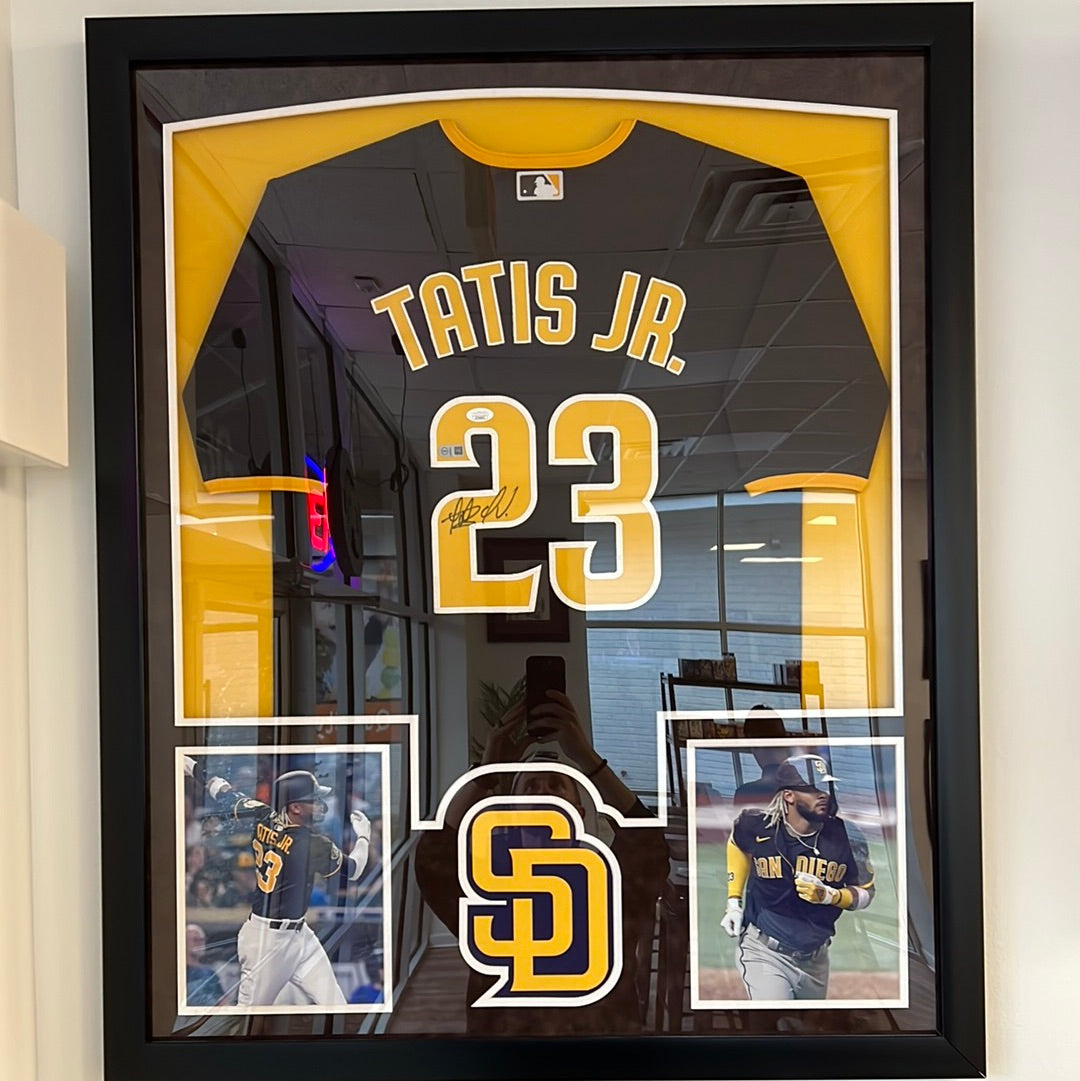 Fernando Tatis Jr. Padres Brown Nike Signed Framed Jersey