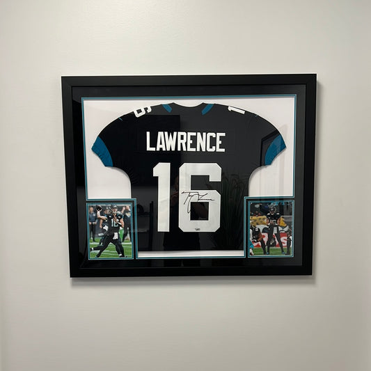 Trevor Lawrence Black Jaguars Fanatics COA Nike Signed Framed Jersey