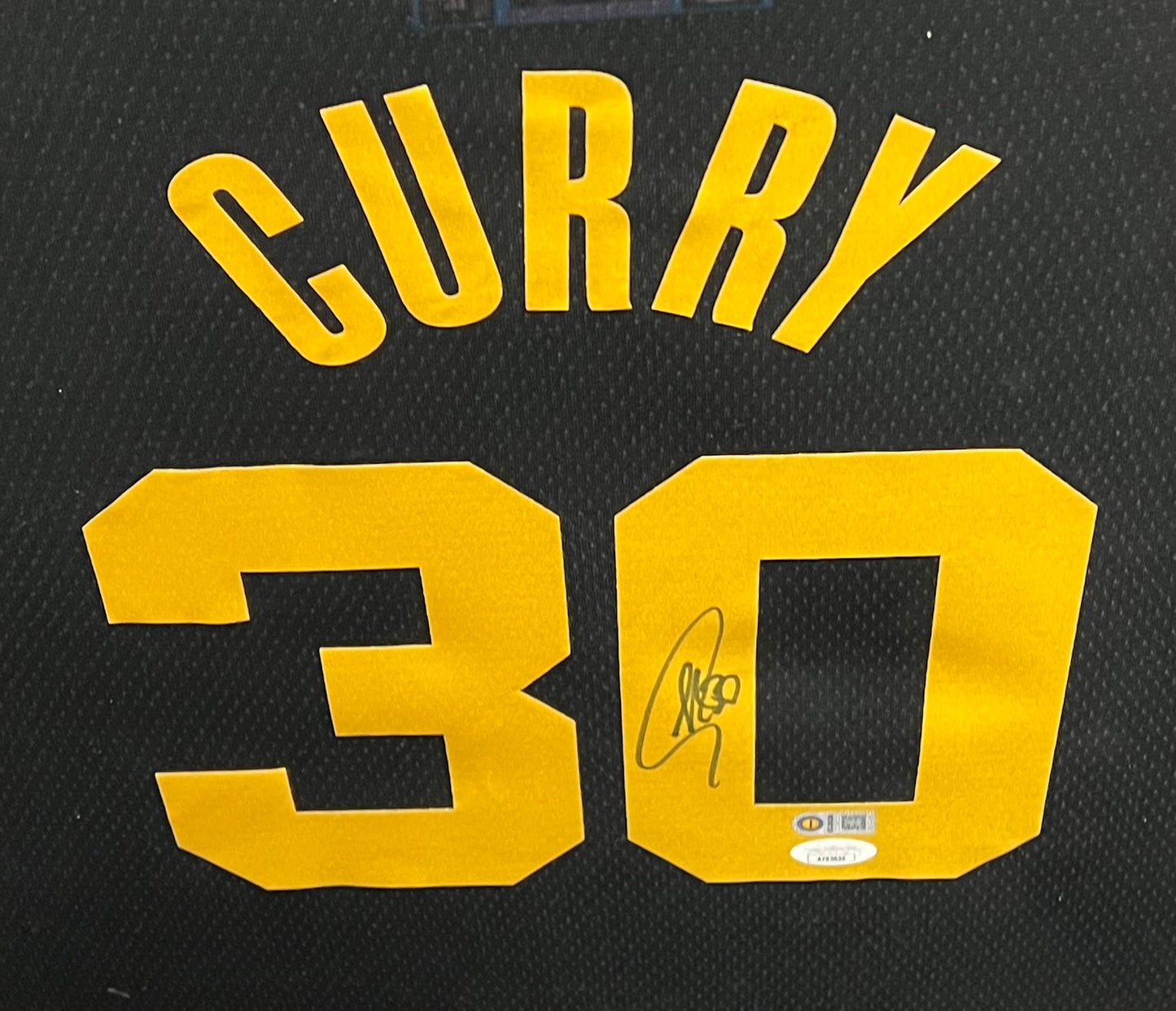 Stephen Curry Black GSW Nike Swingman 75th Anniversary Signed Framed Jersey Dual COA