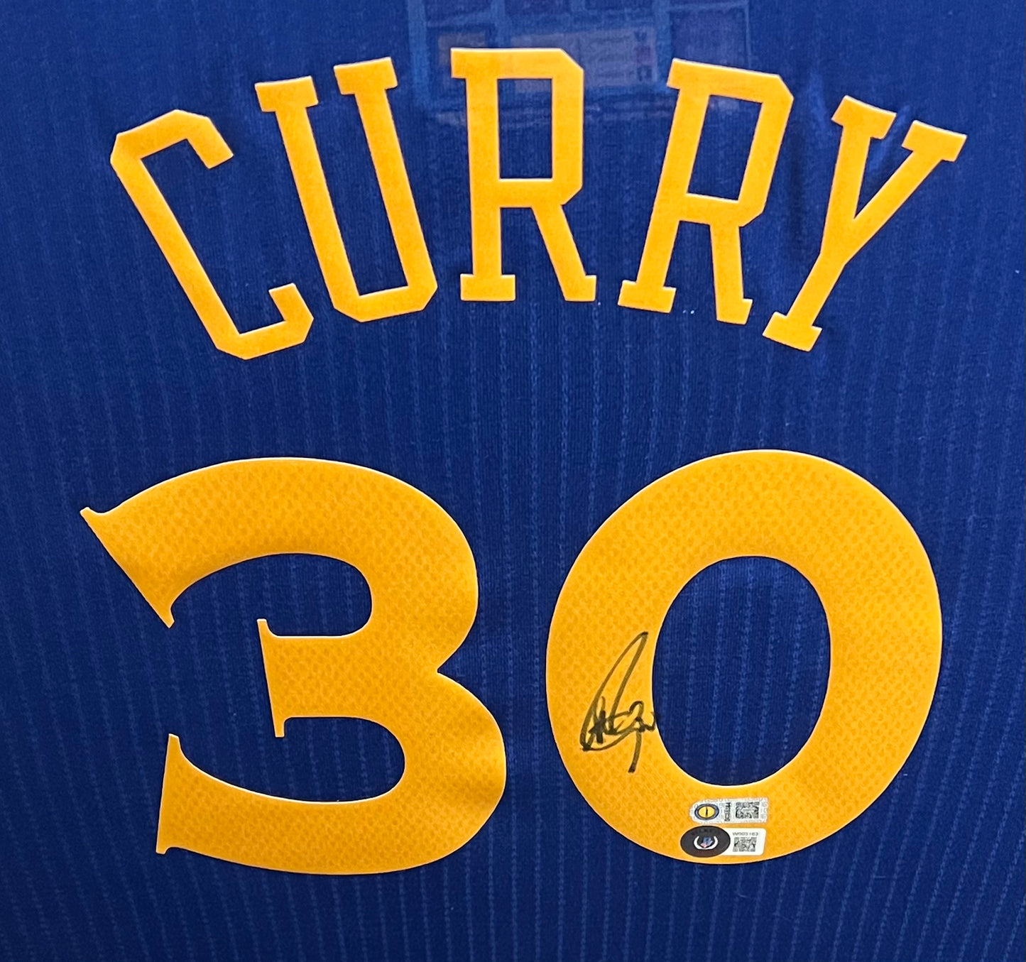 Stephen Curry Blue GSW Nike Swingman Framed Signed Jersey Dual COA