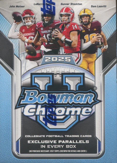 2025 Bowman Chrome University Football Blaster Box